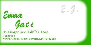 emma gati business card